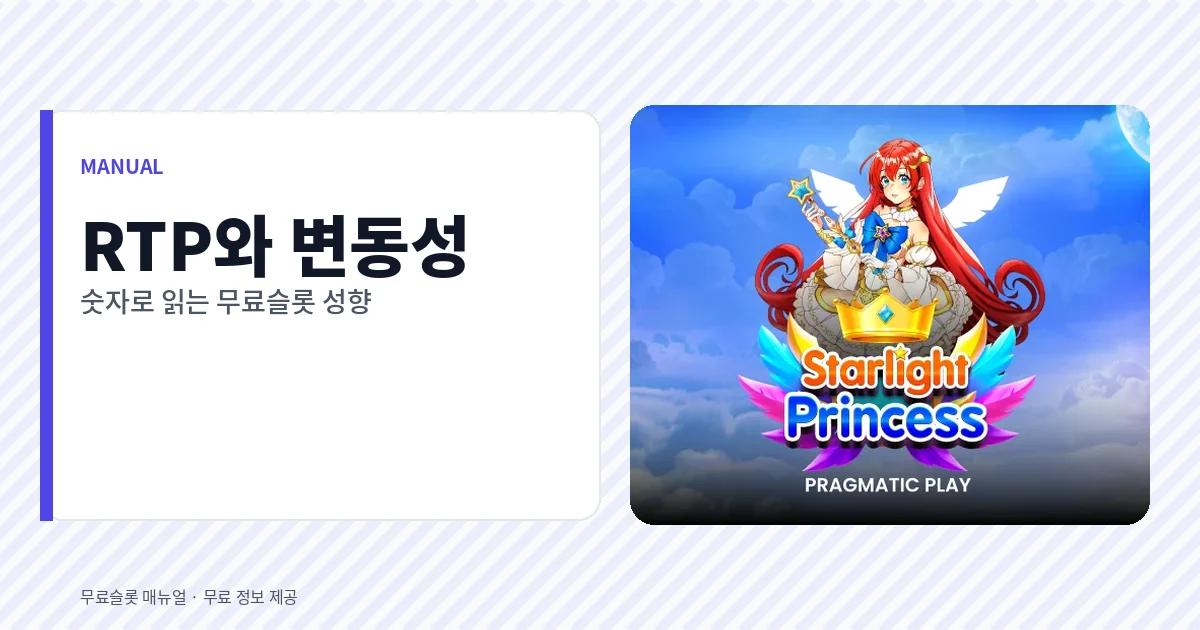 무료슬롯 RTP와 변동성 읽는 법
